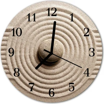 Produktbild von Glasuhr Wanduhr Küchenuhr Echt-Glas 30fi cm Stein braun