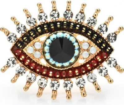 Produktbild von Brosche - Zirkonia - Eleganz - Auge - Luxus - Perlen - Einzigartig