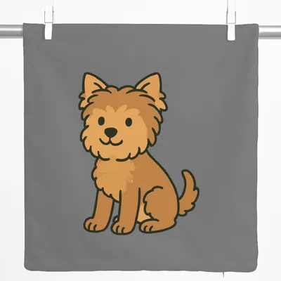 Produktbild von Huuraa Kissenbezug Yorkipoo Comic Yorkiepoo 40x40cm Steel Grey Baumwolle Dekokissenbezug Geschenkidee