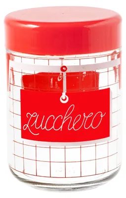 Vorratsglas Küche 800 ml rot/transparent 1 Stück