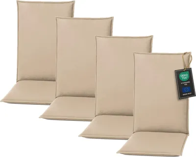 Zdjęcie produktu dla Pillows24 Poduszka na krzesła ogrodowe -120x50x8 cm / Cappuccino - Poduszka, siedzisko na krzesło, poduszka na siedzisko do mebli ogrodowych, krzesła ogrodowe