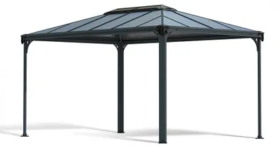 Produktbild von Palram - Canopia Martinique 4300 Metall Pavillon mit festem Dach 3x4 m