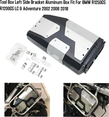 Immagine prodotto di Scatola degli attrezzi per moto Supporto laterale sinistro in alluminio Sostituzione per BMW R1250GS R1200GS LC & Adventure 2002 2008 2018