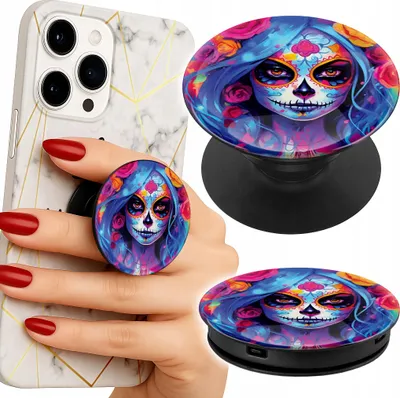 Image de Support telephone Popsocket pour doigt / support - MEKSYKAŃSKA KRÓLOWA ŚMIERCI
