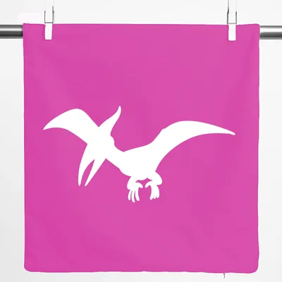 Produktbild von Huuraa Kissenbezug Pteranodon Dinosaurier 40x40cm Fuchsia Baumwolle Dekokissenbezug Geschenkidee