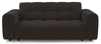 Image de Canapé 3 places Selsey, revêtement en velours marron, 210 cm