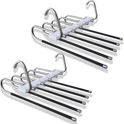 Produktbild von Famanu Hosenbügel 5-in-1 Set von 2 faltbar und platzsparend