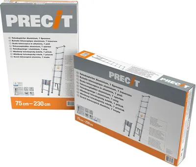 Produktbild von PRECIT Teleskopleiter Aluminium 2,3 m 7 Sprossen