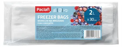 Produktbild von Paclan Gefrierbeutel 2L, 30 Stück, flach
