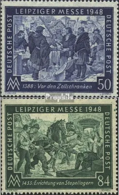 Produktbild von Briefmarken Alliierte Bes.-Gem.Ausg. 1948 Mi 967-968 (kompl.Ausg.) postfrisch Leipziger Messe