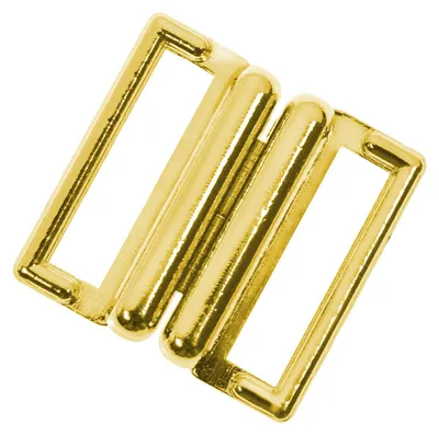 2 Bikini-Verschlüsse gold A 18x19mm | I 15x4mm