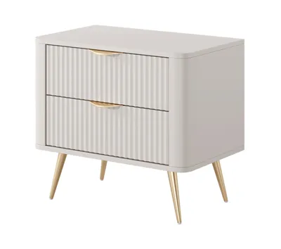 Produktbild von AX LIVING Moderne Nachttisch Vespasia beige 63,2 x 55,3 x 38 cm