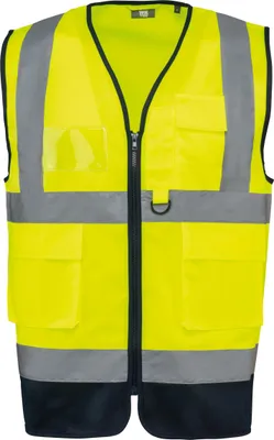 Obrázok produktu pre WK. Recyklovaná bezpečnostná vesta HI-VIS so zipsom