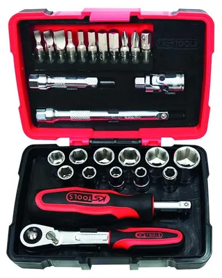 Produktbild von KS Tools 922.0626, Steckschlüssel-Satz, 1/4", 6 Kopf/Köpfe, 600 g