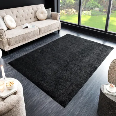 Produktbild von riess-ambiente Design Teppich CLOUD 9 230x160cm schwarz Hochflor Indoor-Teppich Hochlfor-Teppich Wohnzimmerteppich