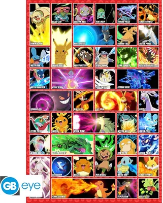 Produktbild von POKEMON - Poster Maxi 91.5x61 - Moves