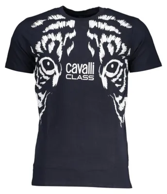 Produktbild von Blaues Herren T-Shirt mit Rundhals & Logo-Print - Kurzarm Stil