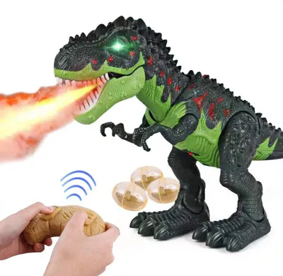 Produktbild von Elektrisch Dinosaurier Spielzeug Kinder, Tyrannosaurus Rex Spielzeug Mit Dinosaurier-Ei Und Brüllendem Dinosaurier-Sound, Realistisches Dinosaurier Spielzeug Für 3+ Jahre Junge