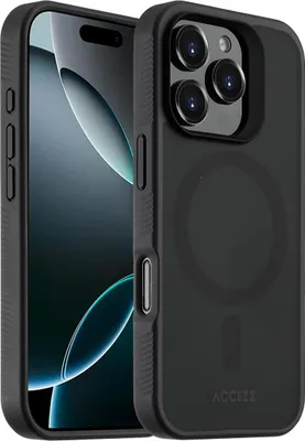 Immagine prodotto di Accezz Rugged Frosted Back Cover con MagSafe iPhone 16 Pro - Nero