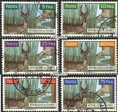 Produktbild von Briefmarken Guinea 1961 Mi 71-76 (kompl.Ausg.) postfrisch Riedbock