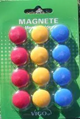 Produktbild von Vigo Magnete für Magnettafeln 12er Pack, bunt, rund