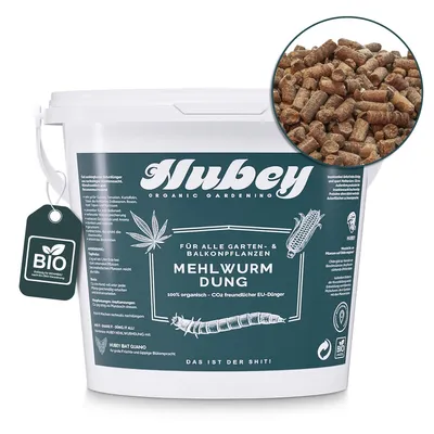 Produktbild von Hubey Mehlwurmdung 8 Kilo Insektenkot, biologischer Naturdünger Universaldünger und Bodenverbesserer