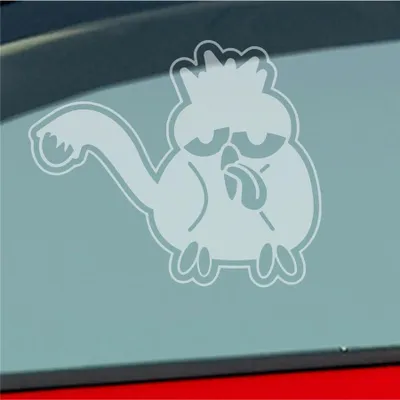 Produktbild von Auto Aufkleber Comic crazy Henne Tuning 12x10 cm Milchglas Sticker Heckscheibenaufkleber