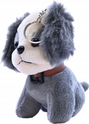 Produktbild von Plüsch Hund Schlüsselanhänger 11cm - Niedlicher Welpen Anhänger für Tasche & Schlüssel
