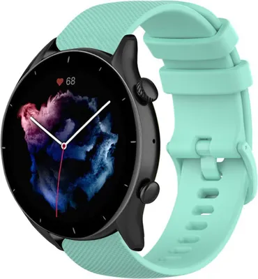 Produktbild von Strap-it Amazfit GTR 3 Luxus-Silikonarmband (Aqua)