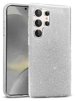 Obrázek produktu pro Pouzdro na mobilní telefon pro Samsung Galaxy S24 Ultra obal třpytivý kryt TPU ochranný kryt, stříbrný