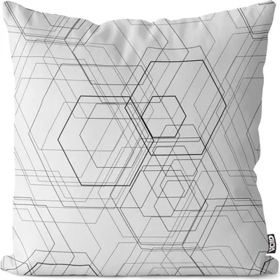 Produktbild von VOID Hexagon Muster Kissenbezug Kissenhülle Sofakissen Kissen Deko Outdoor-Kissen Dekokissen