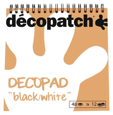 Image de Bloc de papier Décopatch « Decopad Black and White »