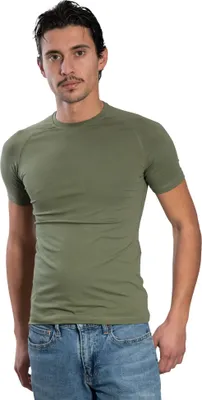 Produktbild von Herren T-Shirt Baumwolle Stretch – Slim Fit Raglan Kurzarm, Rundhals, S–XXL