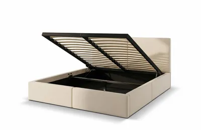 Produktbild von Interbeds Polsterbett 140x200 Bett Doppelbett mit Stauraum mit Lattenrost Bettkasten Boxspringbett  hydrophob gepolsterter Bettrahmen