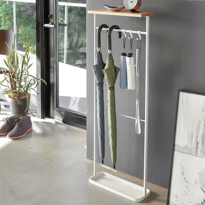 Immagine prodotto di Yamazaki Home portaombrelli sospeso 112cm bianco con ripiano 04970
