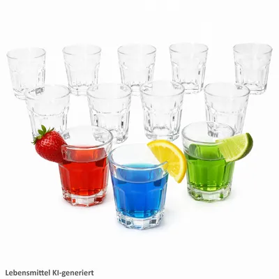 Produktbild von 12x Queen Schnapsgläser 2cl bis 4cl Shot-Glas Pinnchen Stamper Party