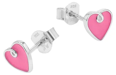Produktbild von Lillifee Mädchen Ohrstecker 2101027 Herz pink Silber 925