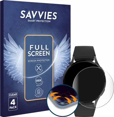 Produktbild von 4x Savvies Fullscreen Schutzfolie für Levowatch EDGY Displayschutz Folie Fullcover Klar Transparent
