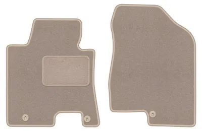 Image de Tapis avant en moquette pour Hyundai i30 II 2011-2017 (à hayon/break) – 2 pièces, beiges, sur mesure – Wielganizator LUX
