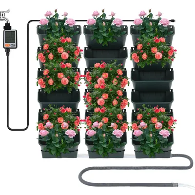 Produktbild von Pflanzenwand, Hängende Vertikale Wandpflanze, Blumentopf-Set, Selbstbewässerndes Pflanzgefäß-Set