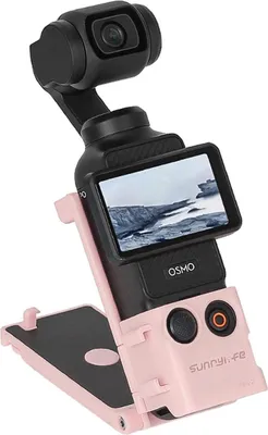 Image de Pour DJI Osmo Pocket 3 Support magnétique 1/4 Cold-Shoe et fonction d'inclinaison Rose