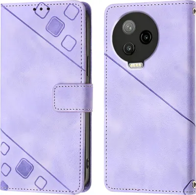 Produktbild von Hülle für Infinix Note 20 X676C Prägung Flip Leder Brieftasche Schutzhülle mit Ständer Lila