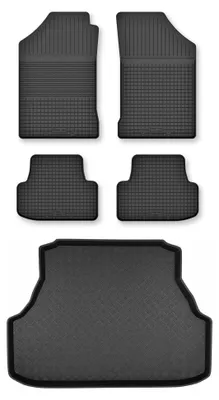 Produktbild von Gummimatten + Kofferraumwanne für Honda Civic VI 1995-2001 (Limousine) – Schwarz, Semi-Universal, angepasst – Wielganizator Semi-Universal