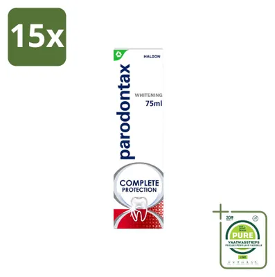 Image de 15 tubes de dentifrice Parodontax Protection Complète Blanchissant - 75 ml - Lot de 15 pièces