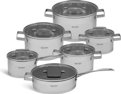 Produktbild von Edelstahltöpfe in verschiedenen Größen, Topfset, Suppentopf, Kompotttopf, Kasserolle Bratpfanne Edelstahl, 1.9L, 2.7L, 3.2L, 3.6L, 6.1L, Induktion