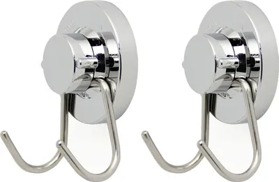 Produktbild von Saughaken / [2er Pack] Vakuum Edelstahl Saugnapfhaken Wandhaken Badetuch Haken Heavy Duty Saugnapf Haken hält bis zu 6.8Kg Saugnapf Wandhaken Küche und Bad Vakuum Saughaken Saugbügel