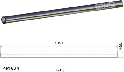 Produktbild von ERNST Auspuffrohr Universal 461634 1,5mm 55mm 1950mm