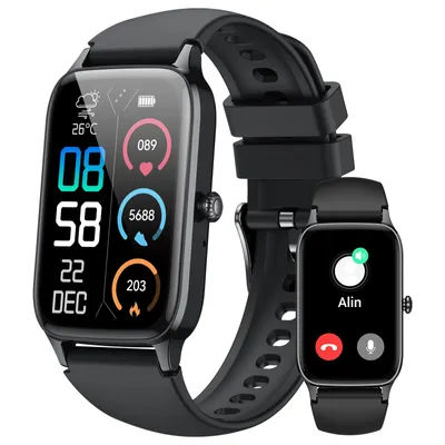 Produktbild von Smartwatch Herren Damen, 1,57"HD Fitnessuhr mit Telefonfunktion, 110+ Sportmodi, mit SpO2 Herzfrequenz Schlafmonitor Schrittzähler, für Android iOS