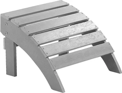 Produktbild von BELIANI Fußhocker für Gartenstuhl Hellgrau Kunstholz Muskoka Adirondack Stil Balkon Terrasse Outdoor Garten Zubehör Möbel