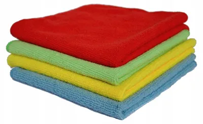 Produktbild von Mikrofasertuch (Microfaser) multicolor im 4er Pack 30 x 30 cm Kuchcik